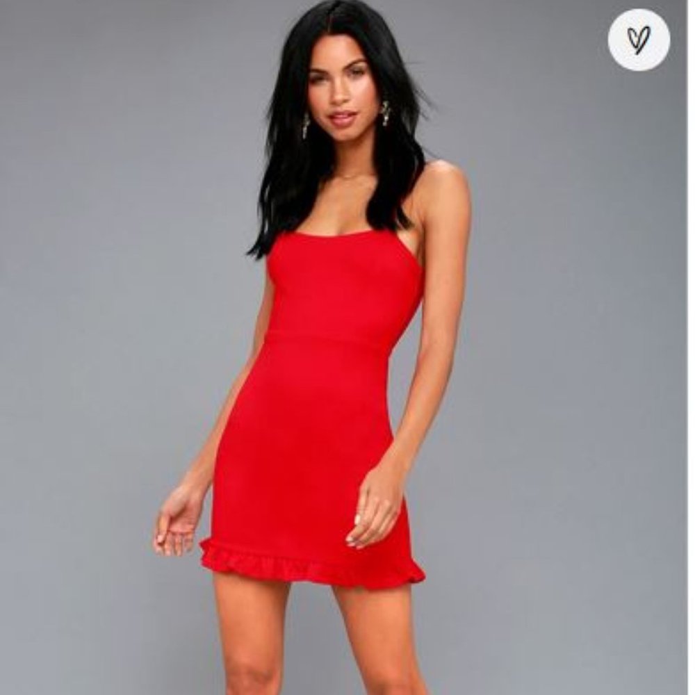 Lulu's Red Bodycon Mini Dress